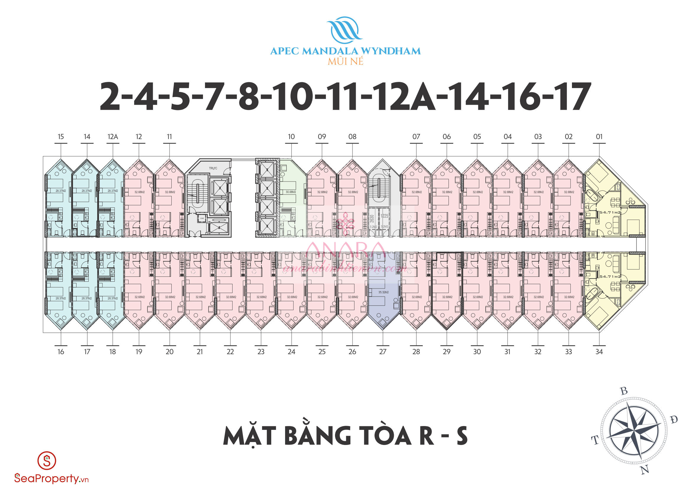 Mặt bằng Apec Mandala Wyndham Mũi Né