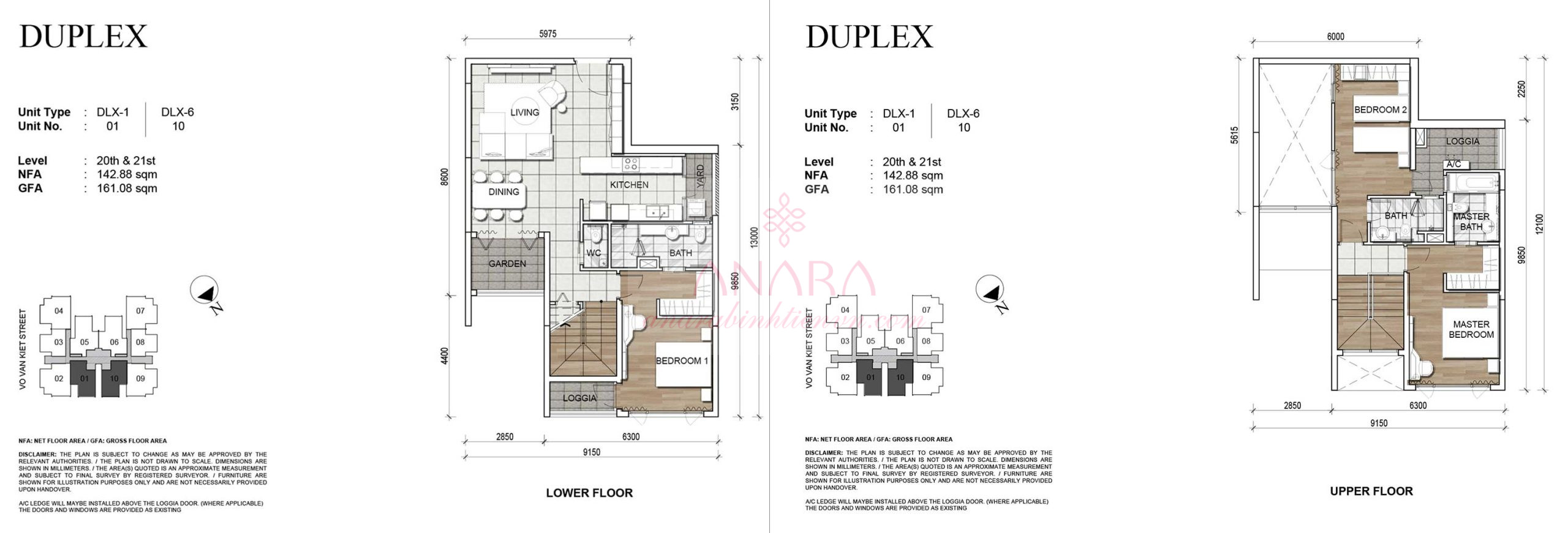 Mặt bằng căn duplex Zenity Capitaland Quận 1