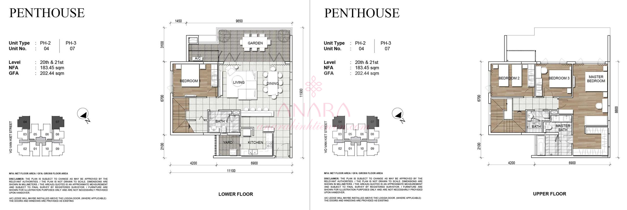 Mặt bằng căn penthouse Zenity Capitaland Quận 1