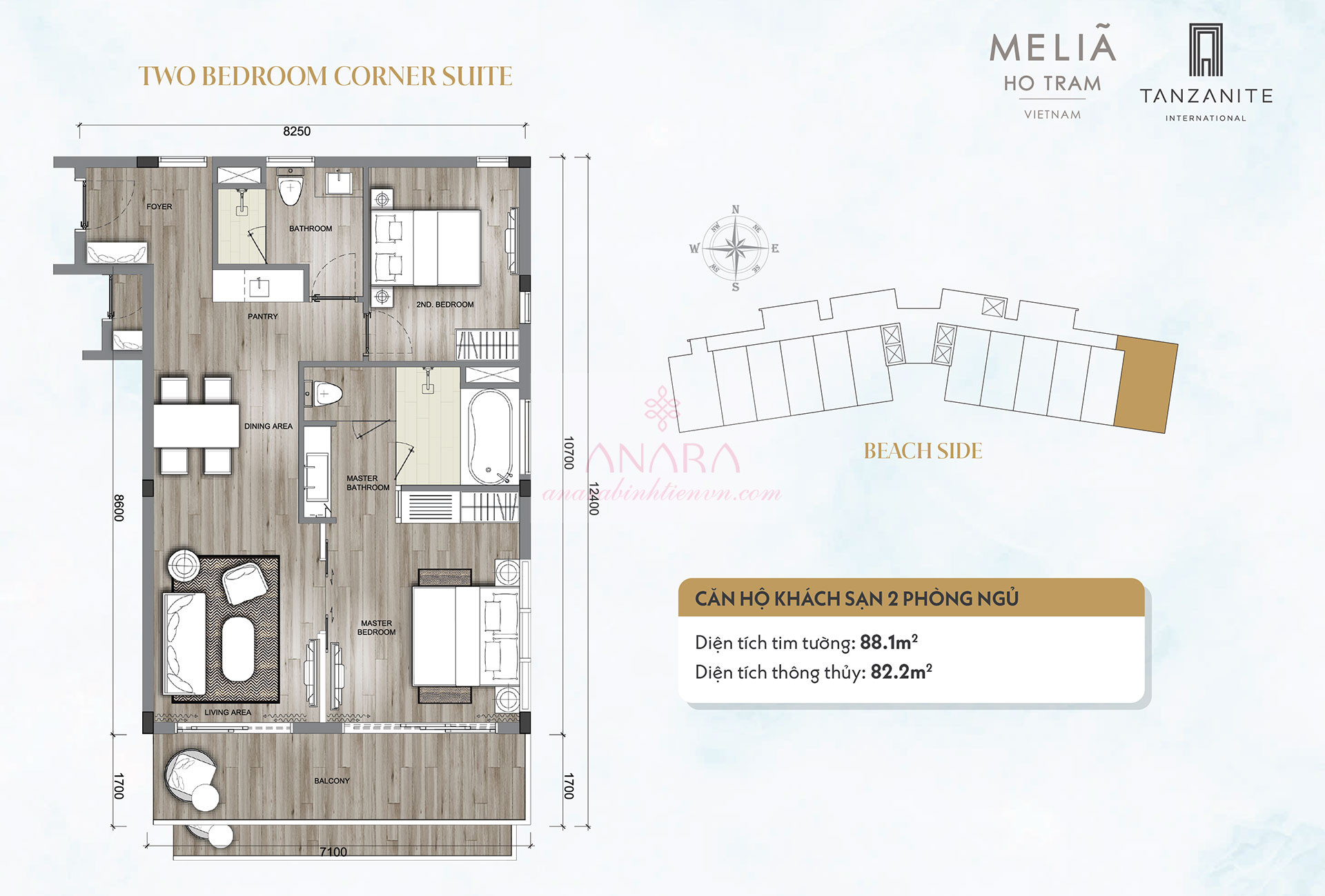 Melia Hồ Tràm Hotel Suites 2 phòng ngủ